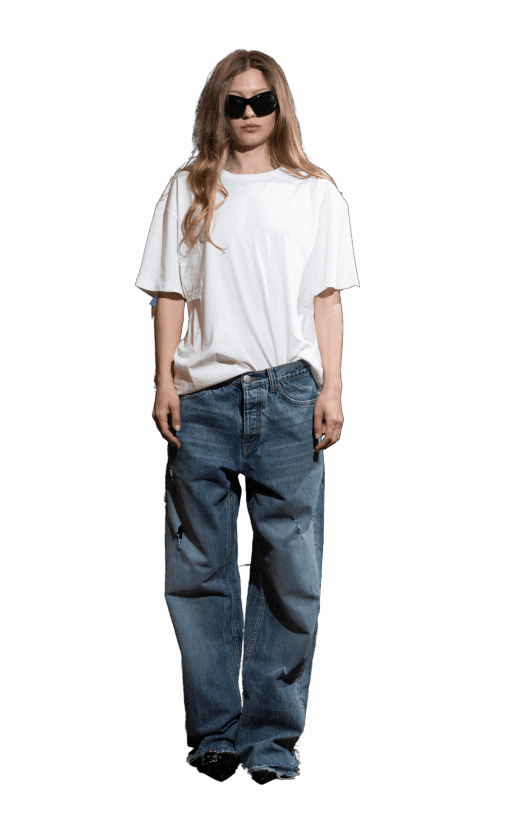 Handmade Jeans with woven patch – Bild 2