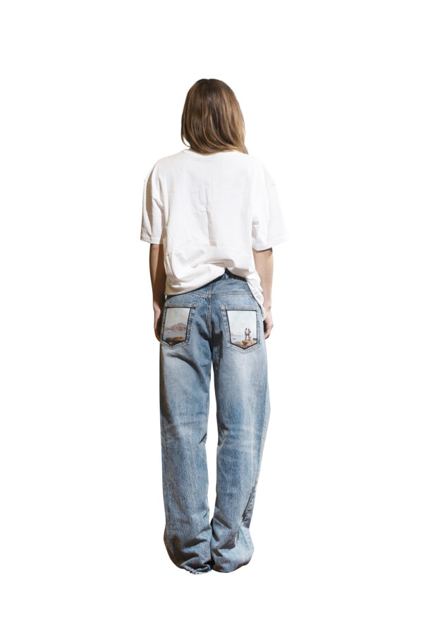 Handmade Jeans with woven patch