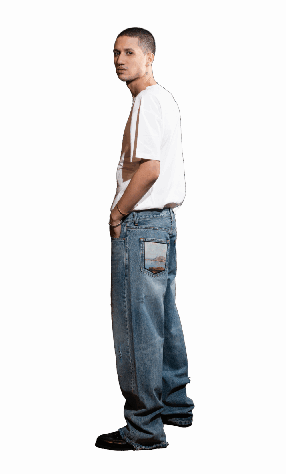 Handmade Jeans with woven patch – Bild 3